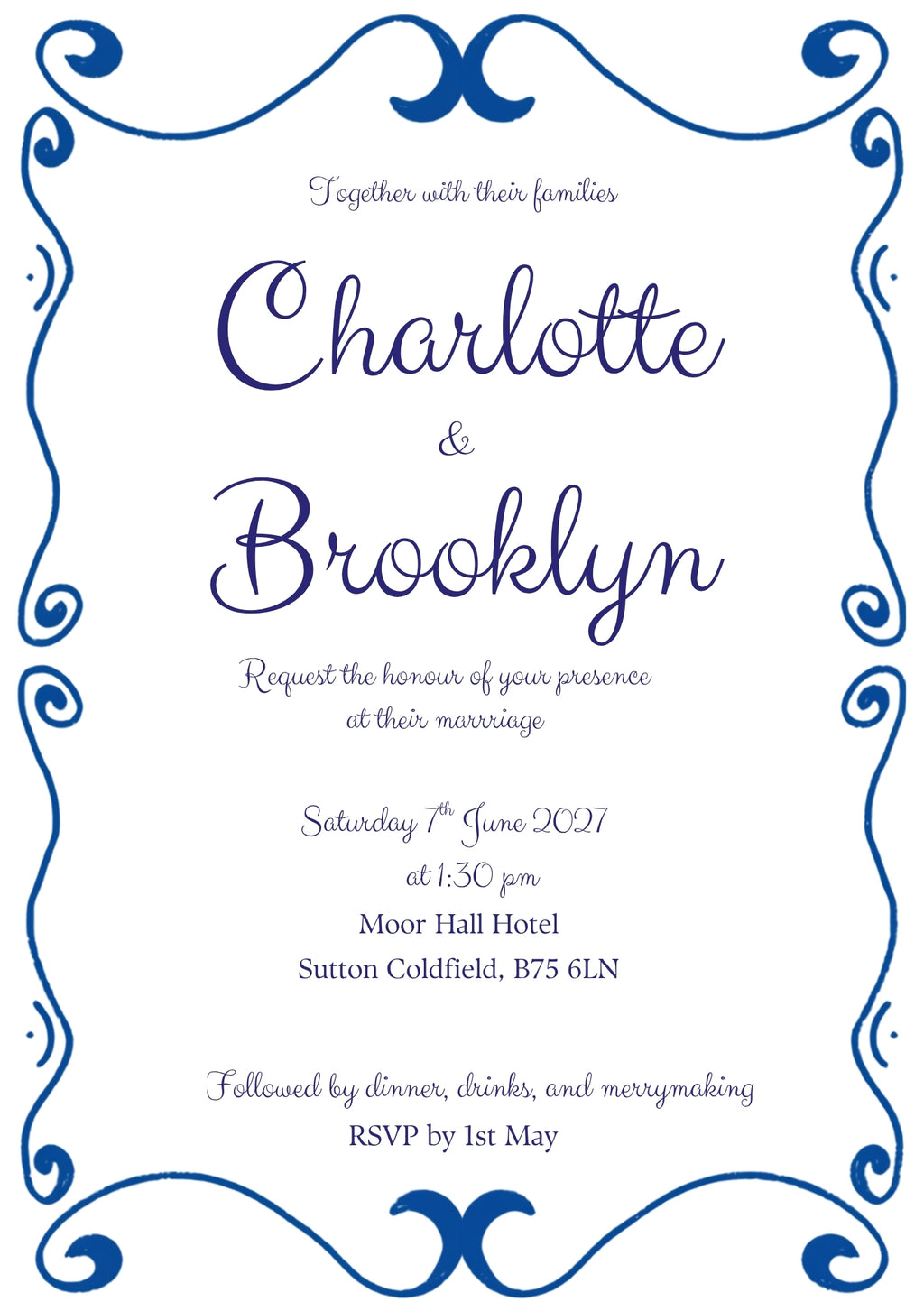 The French Kiss Suite | Wedding Invitation Canva Template