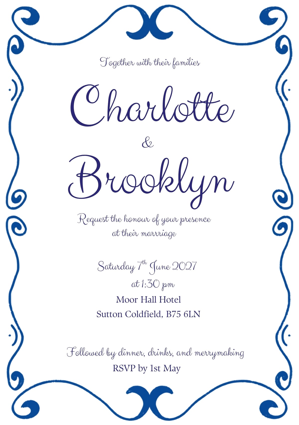 The French Kiss Suite | Wedding Invitation Canva Template
