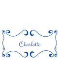 Editable Blue Wedding Place Card Template | French Kiss Suite | Printable Canva Place Card