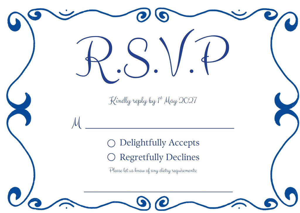 The French Kiss Suite | RSVP Canva Template (A6)