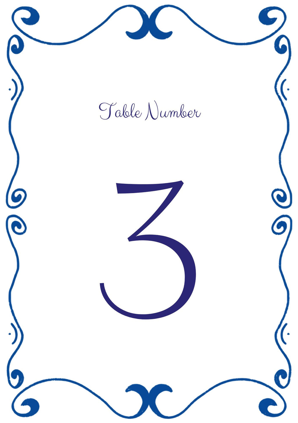 The French Kiss Suite | Table Number Canva Template