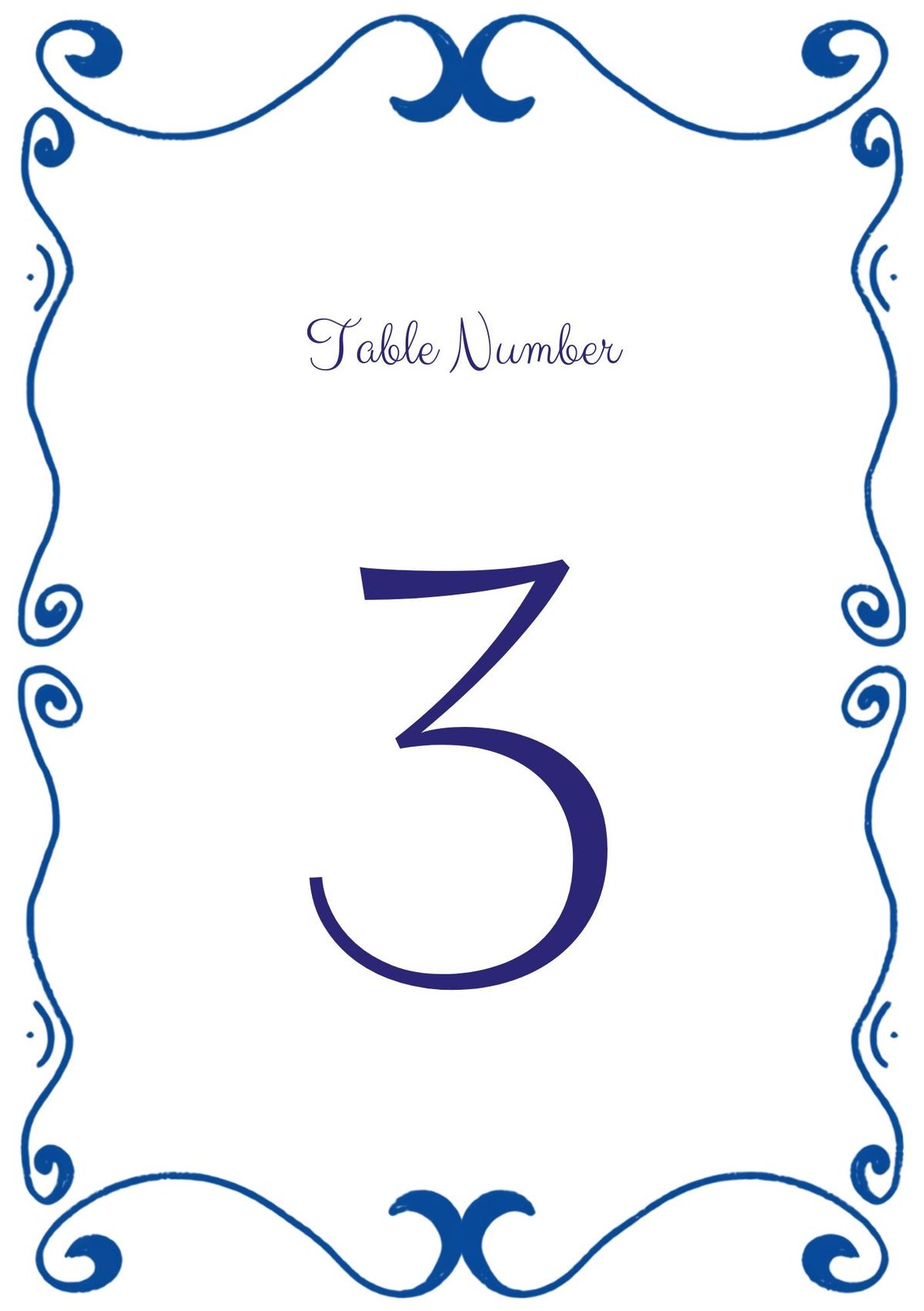 The French Kiss Suite | Table Number Canva Template