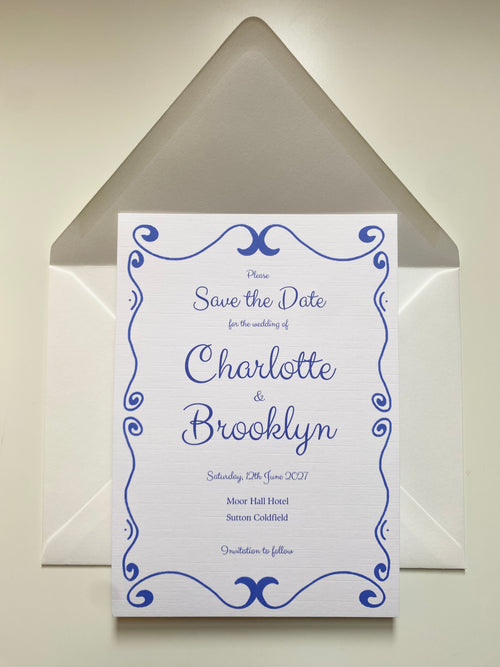 The French Kiss Suite | Save the Date Canva Template