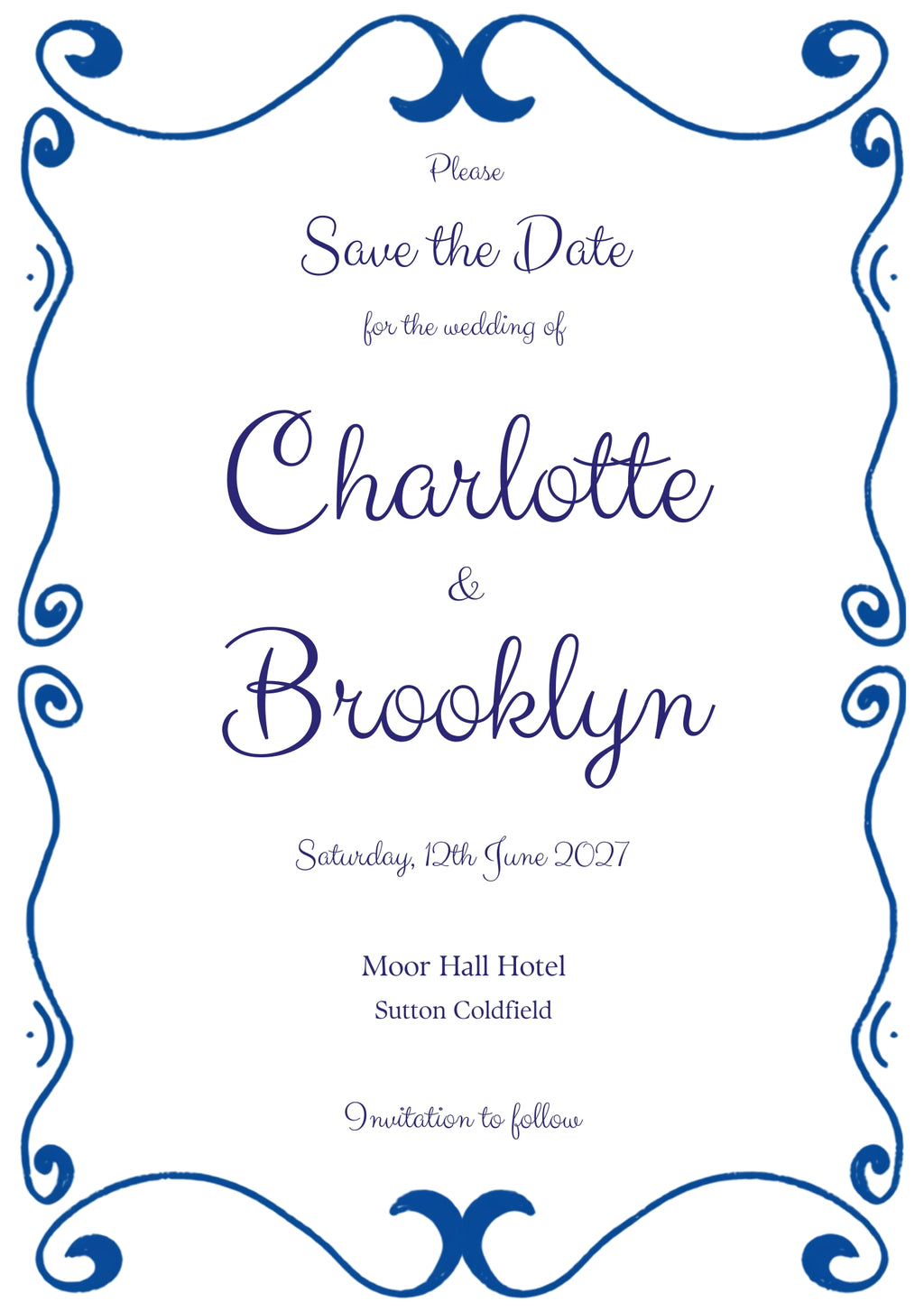 The French Kiss Suite | Save the Date Canva Template