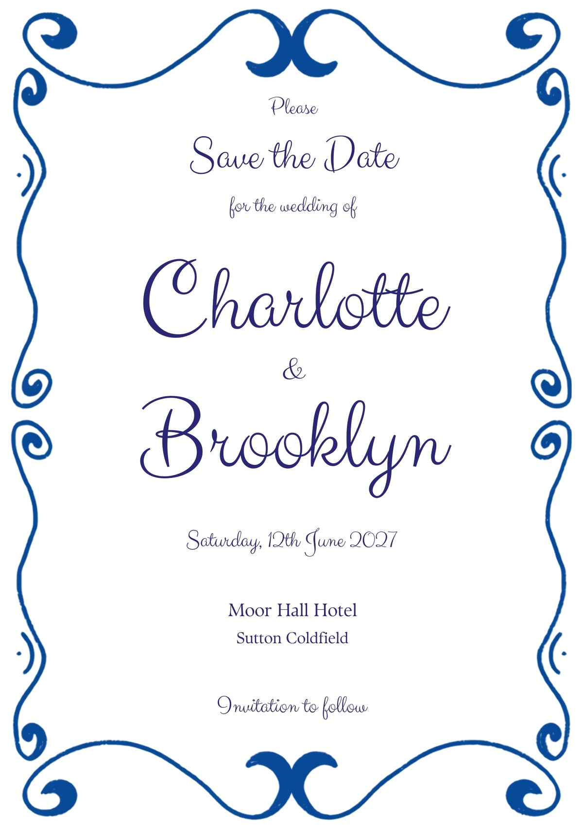 The French Kiss Suite | Save the Date Canva Template